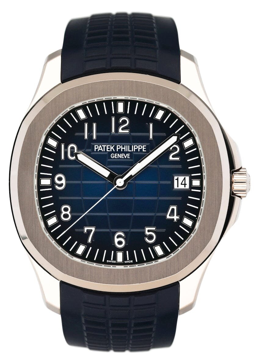 Patek Philippe Aquanaut 5168G-001 mostrador azul Relógio Masculino Caixa e Documentos