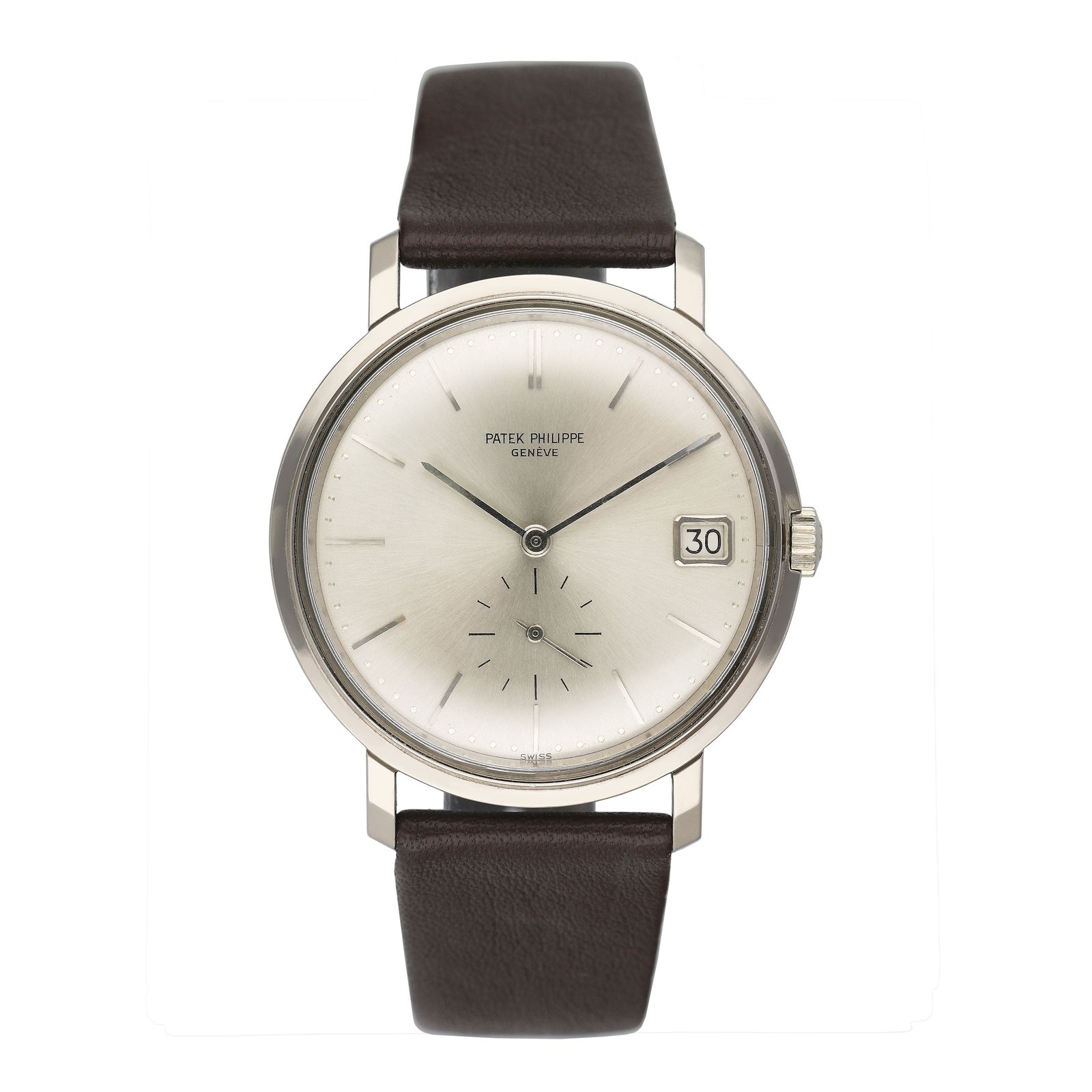 Patek Philippe Calatrava 3445G 18k ouro branco Relógio Masculino