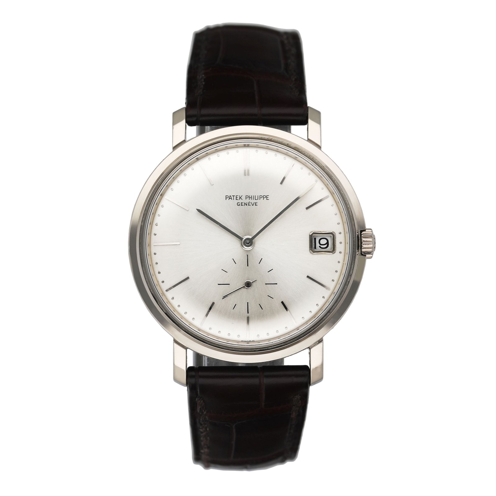 Patek Philippe Calatrava 3445G 18k ouro branco Relógio Masculino