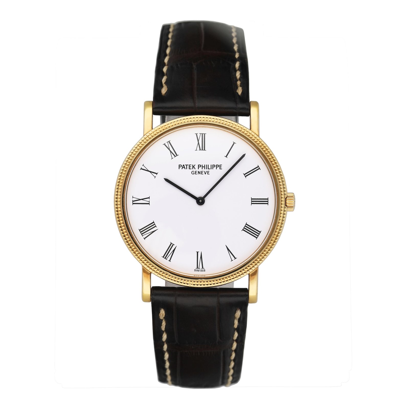 Patek Philippe Calatrava 3520DJ mostrador branco Relógio Masculino com Documentos