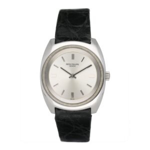 Patek Philippe Calatrava 3579-1 mostrador prata Steel Relógio Masculino