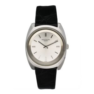 Patek Philippe Calatrava 3579 mostrador prata Steel Relógio Masculino