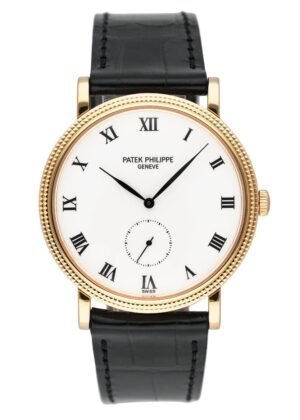 Patek Philippe Calatrava 3919J mostrador branco Relógio Masculino
