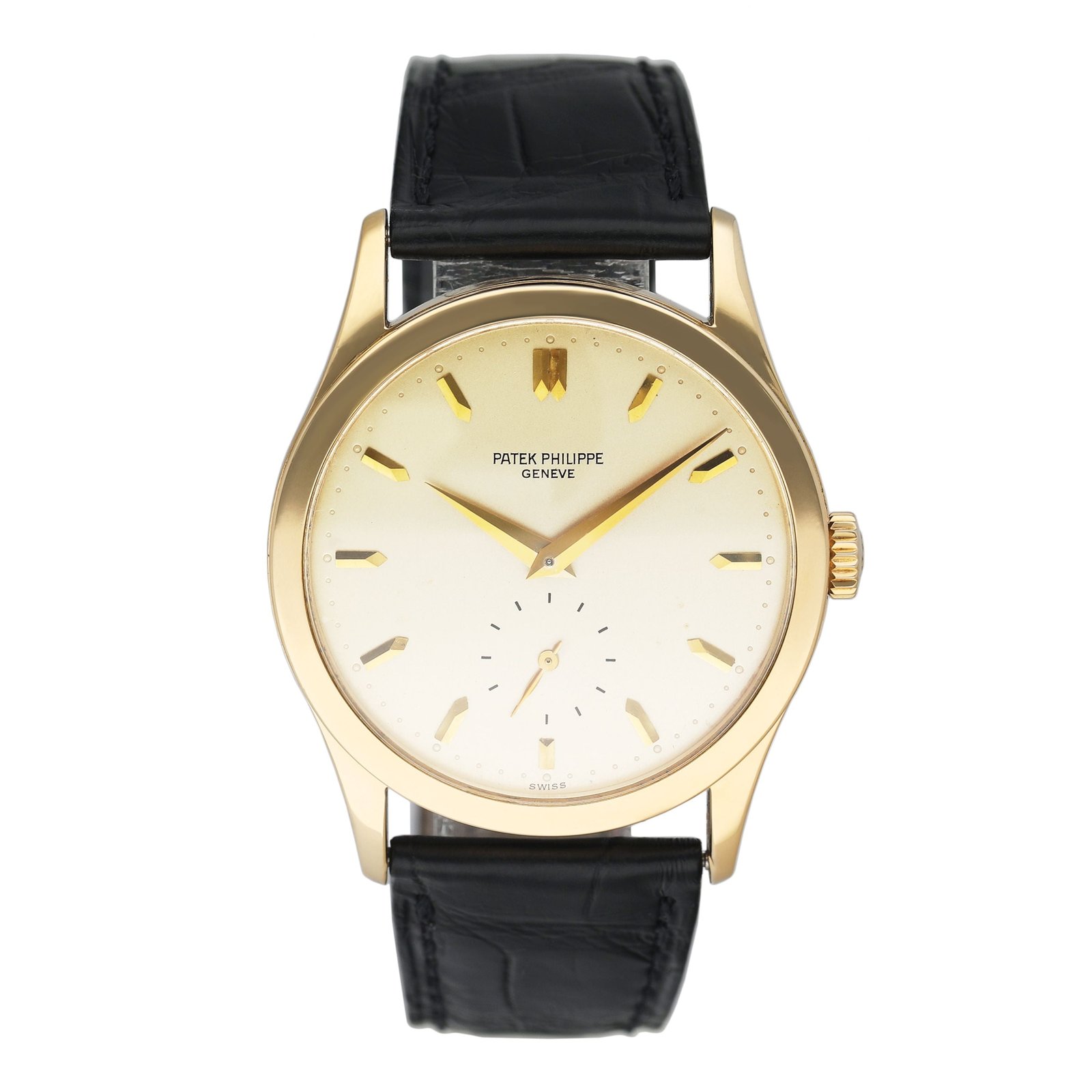 Patek Philippe Calatrava 5096J Opaline Dial 28K ouro amarelo Relógio Masculino With Archives
