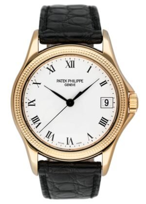 Patek Philippe Calatrava 5117J 18k ouro amarelo Relógio Masculino Caixa e Documentos