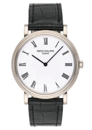 Patek Philippe Calatrava 5120G mostrador branco Relógio Masculino