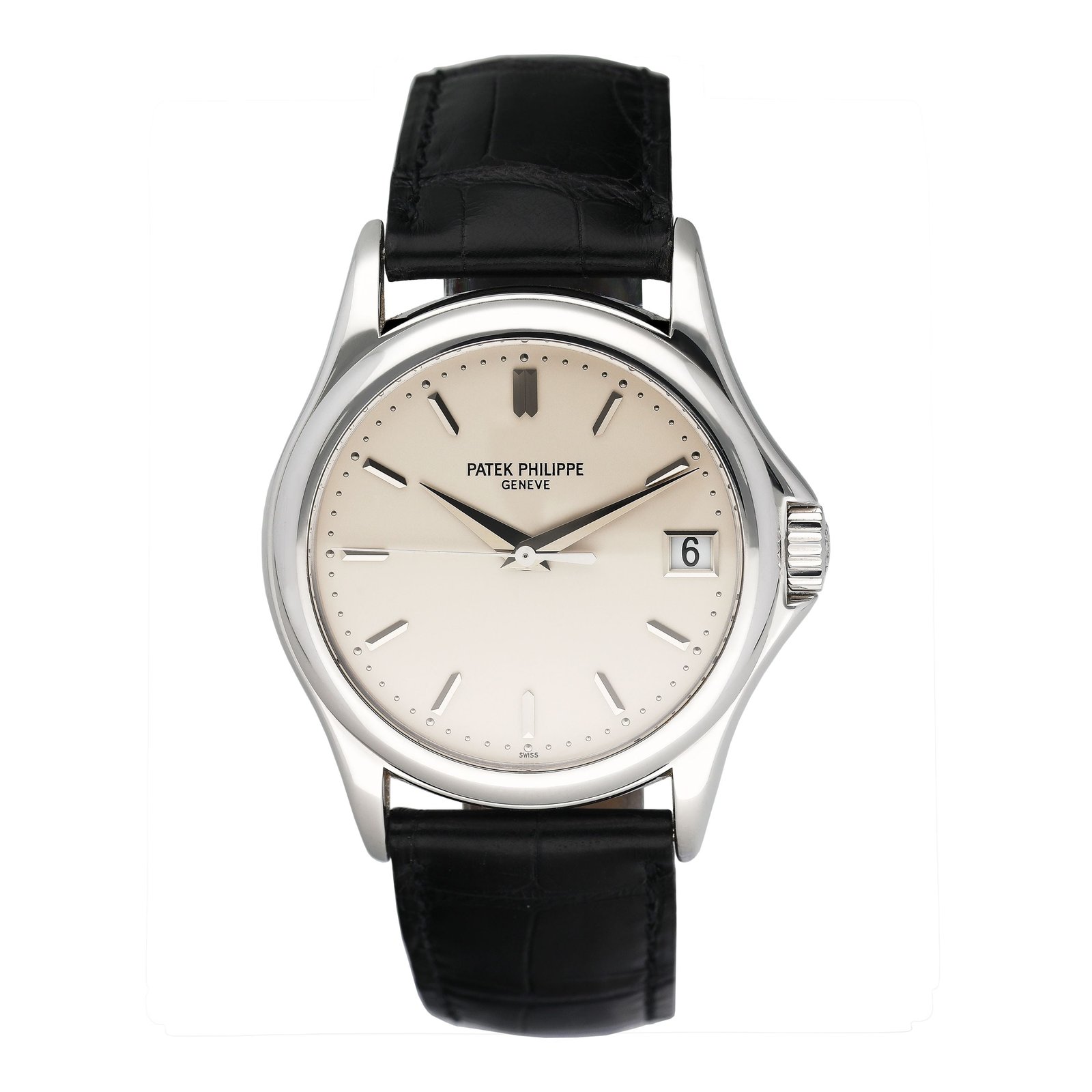 Patek Philippe Calatrava 5127G mostrador prata Relógio Masculino Caixa e Documentos