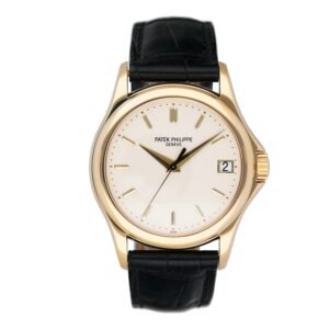 Patek Philippe Calatrava 5127J mostrador prata Relógio Masculino