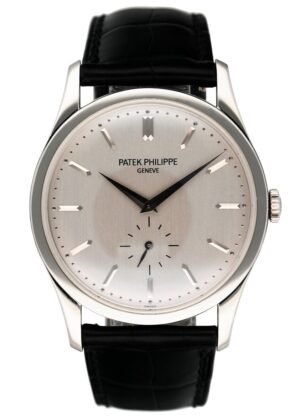 Patek Philippe Calatrava 5196G 18k ouro branco Relógio Masculino com Documentos