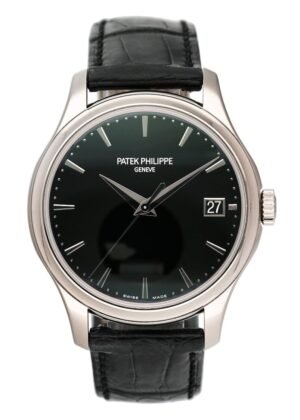 Patek Philippe Calatrava 5227G mostrador preto Relógio Masculino Caixa e Documentos