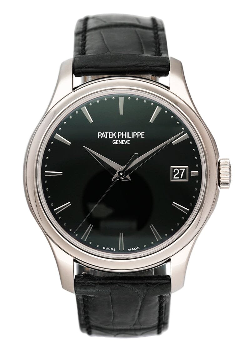 Patek Philippe Calatrava 5227G mostrador preto Relógio Masculino Caixa e Documentos