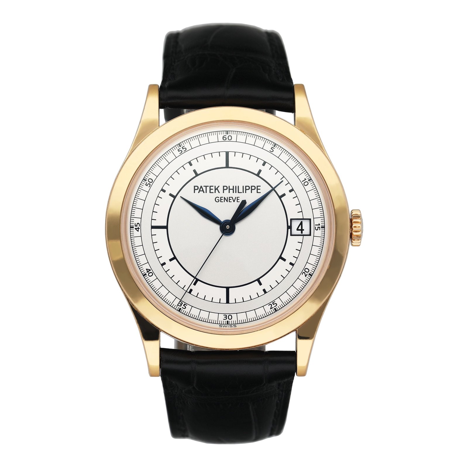 Patek Philippe Calatrava 5296R-001 mostrador prata Relógio Masculino Caixa e Documentos