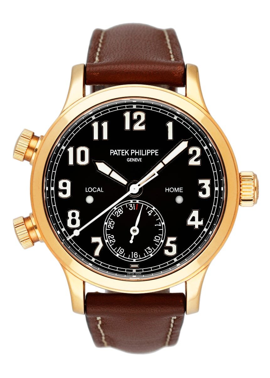 Patek Philippe Calatrava Pilot Travel Time 7234R Relógio Caixa e Documentos