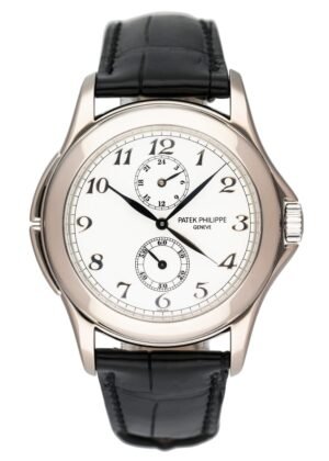Patek Philippe Calatrava Travel Time 5134G Relógio Masculino Caixa e Documentos