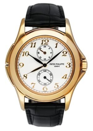 Patek Philippe Calatrava Travel Time 5134J 18k ouro amarelo Relógio Masculino