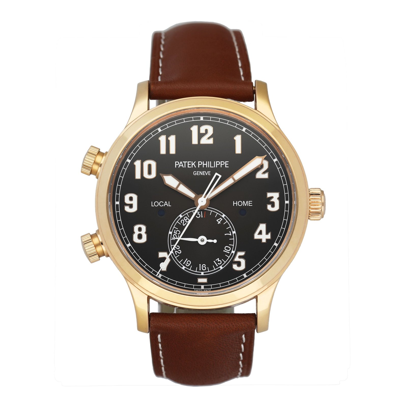 Patek Philippe Complication 5524R Calatrava Pilot Travel Time Relógio Caixa e Documentos