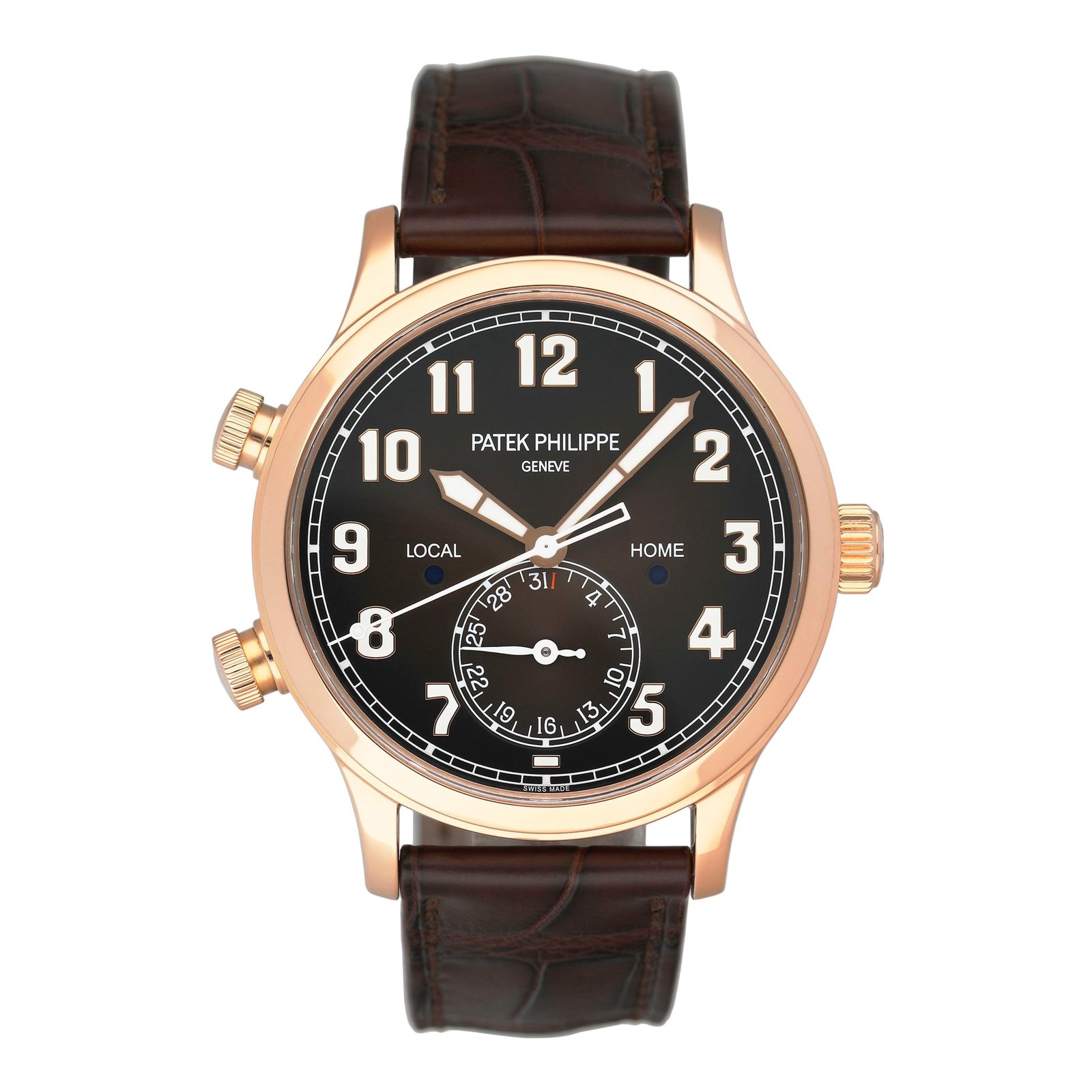 Patek Philippe Complication 5524R Calatrava Pilot Travel Time Relógio Caixa e Documentos