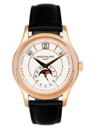 Patek Philippe Complications 5205R mostrador prata Relógio Masculino Caixa e Documentos