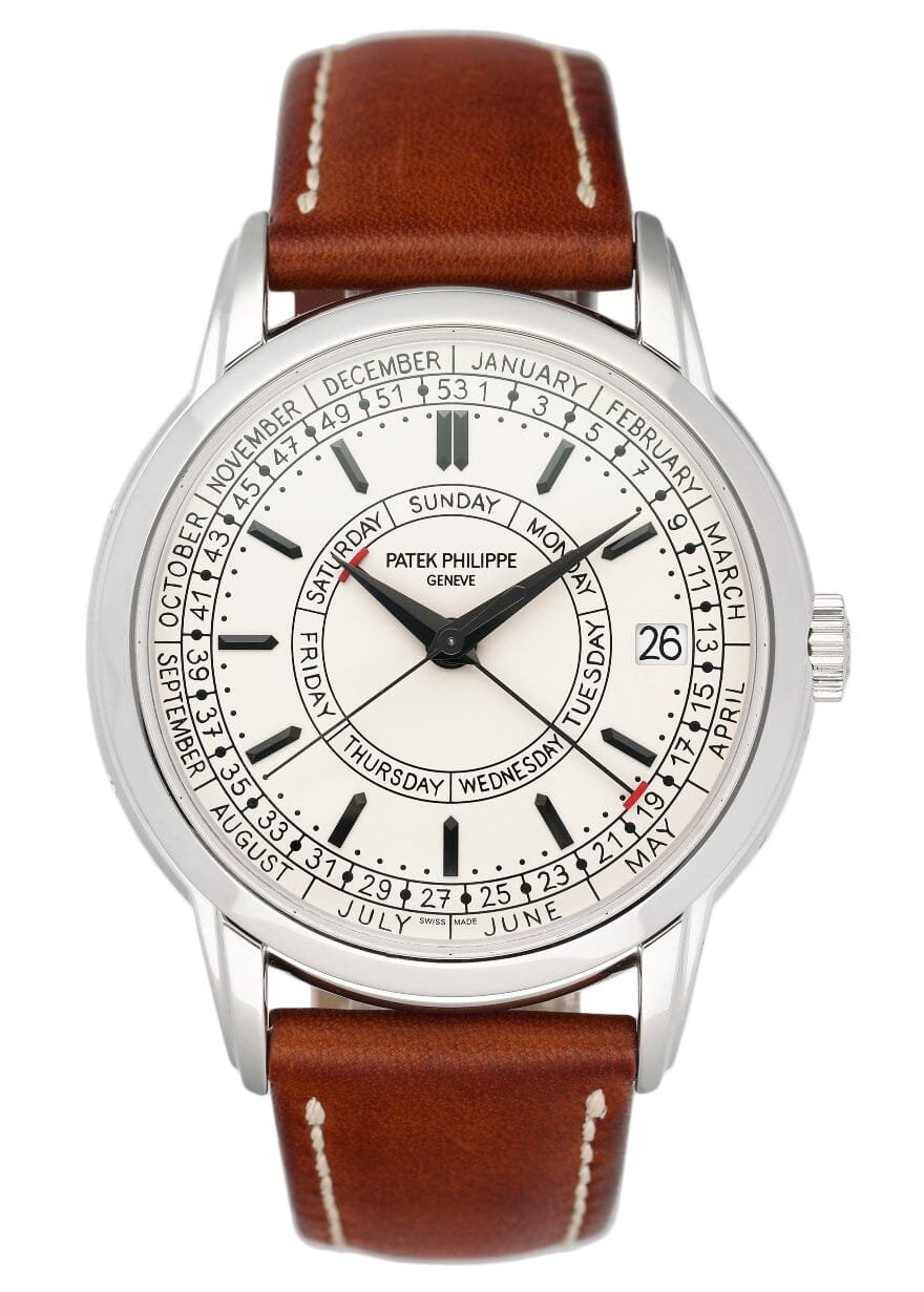 Patek Philippe Complications 5212A mostrador prata Relógio Masculino Caixa e Documentos