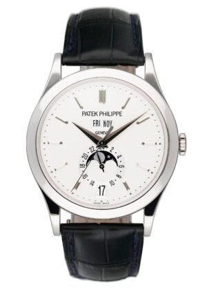 Patek Philippe Complications 5396G-011 mostrador prata Relógio Masculino com Documentos