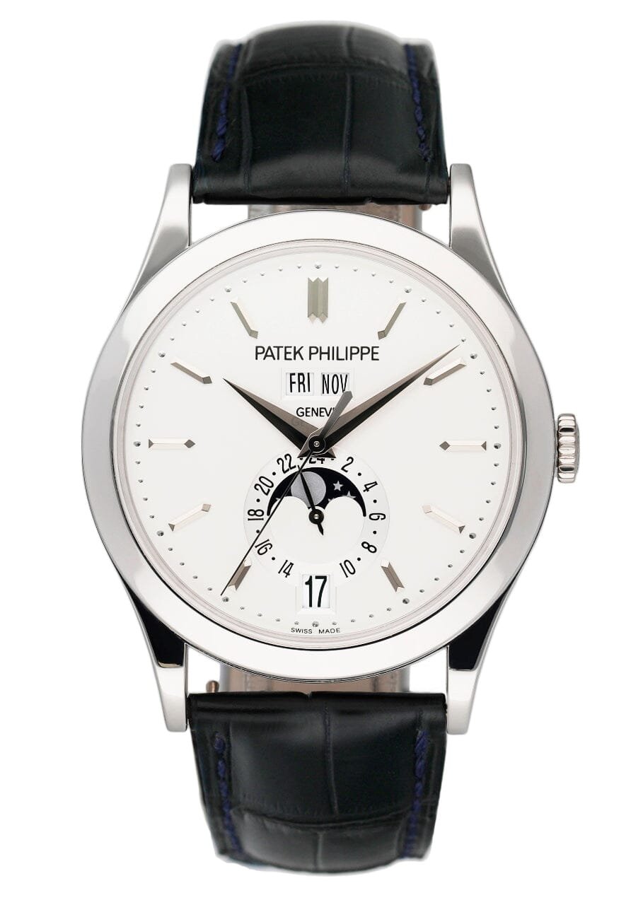 Patek Philippe Complications 5396G-011 mostrador prata Relógio Masculino com Documentos
