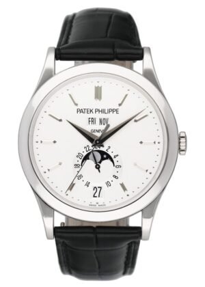 Patek Philippe Complications 5396G-011 mostrador prata Relógio Masculino Caixa e Documentos