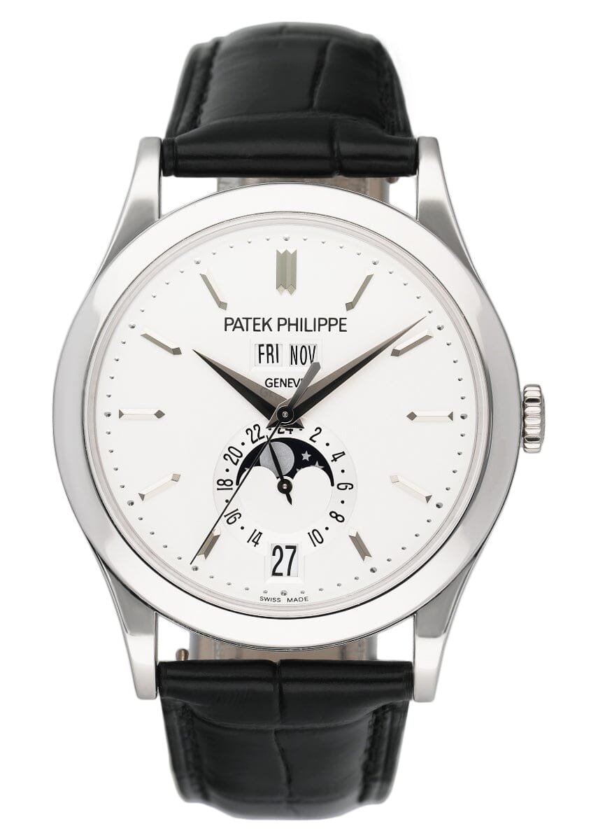 Patek Philippe Complications 5396G-011 mostrador prata Relógio Masculino Caixa e Documentos