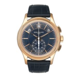 Patek Philippe Complications 5905R Sunburst mostrador azul Relógio Masculino Caixa e Documentos