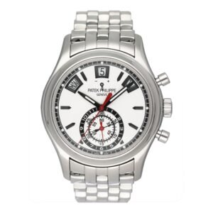 Patek Philippe Complications Annual Calendar 5960/1A-001 mostrador branco Relógio Masculino