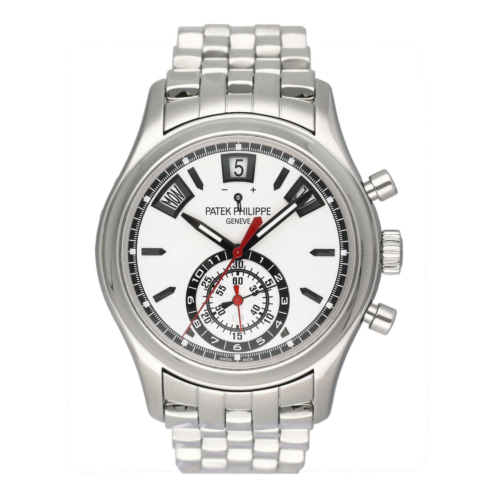 Patek Philippe Complications Annual Calendar 5960/1A-001 mostrador branco Relógio Masculino
