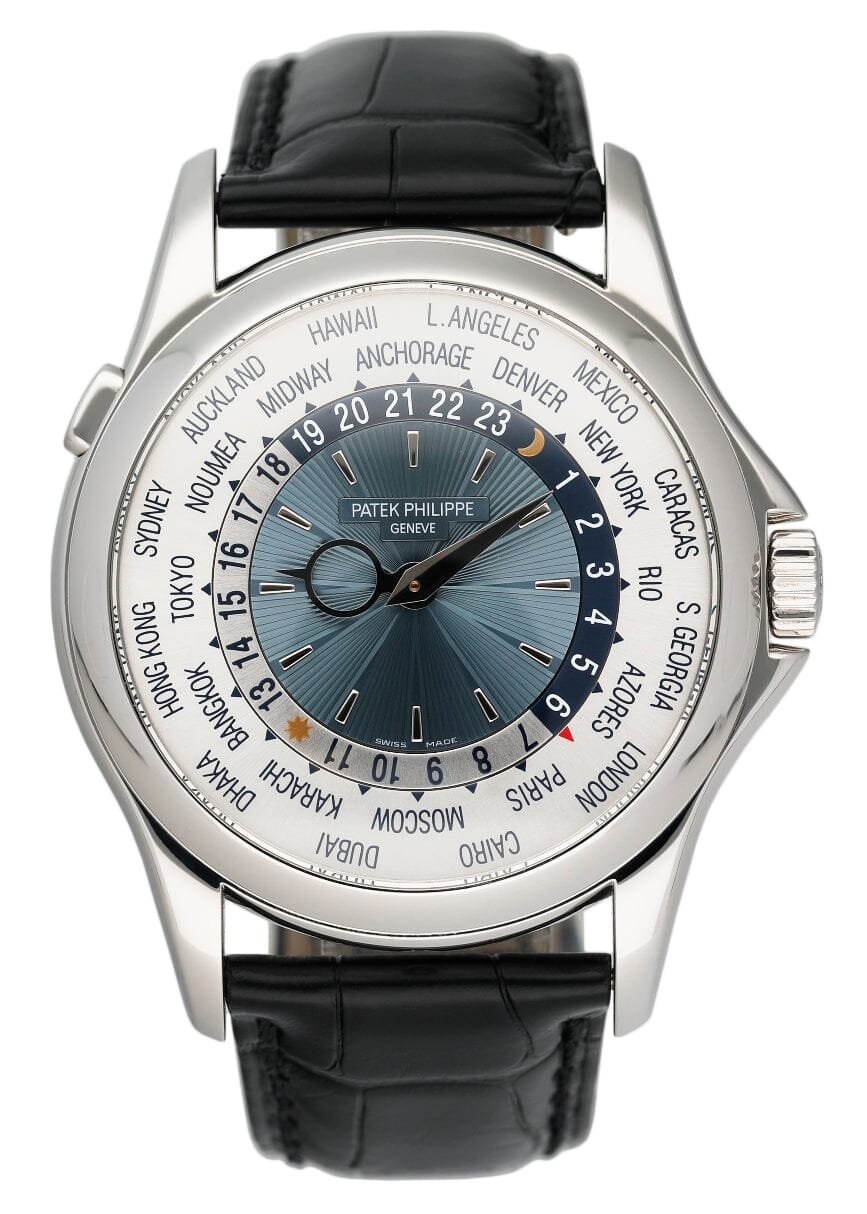 Patek Philippe Complications World Time 5130P Relógio Masculino Caixa e Documentos