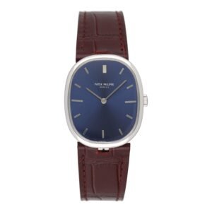 Patek Philippe Ellipse 3584G mostrador azul Relógio Feminino