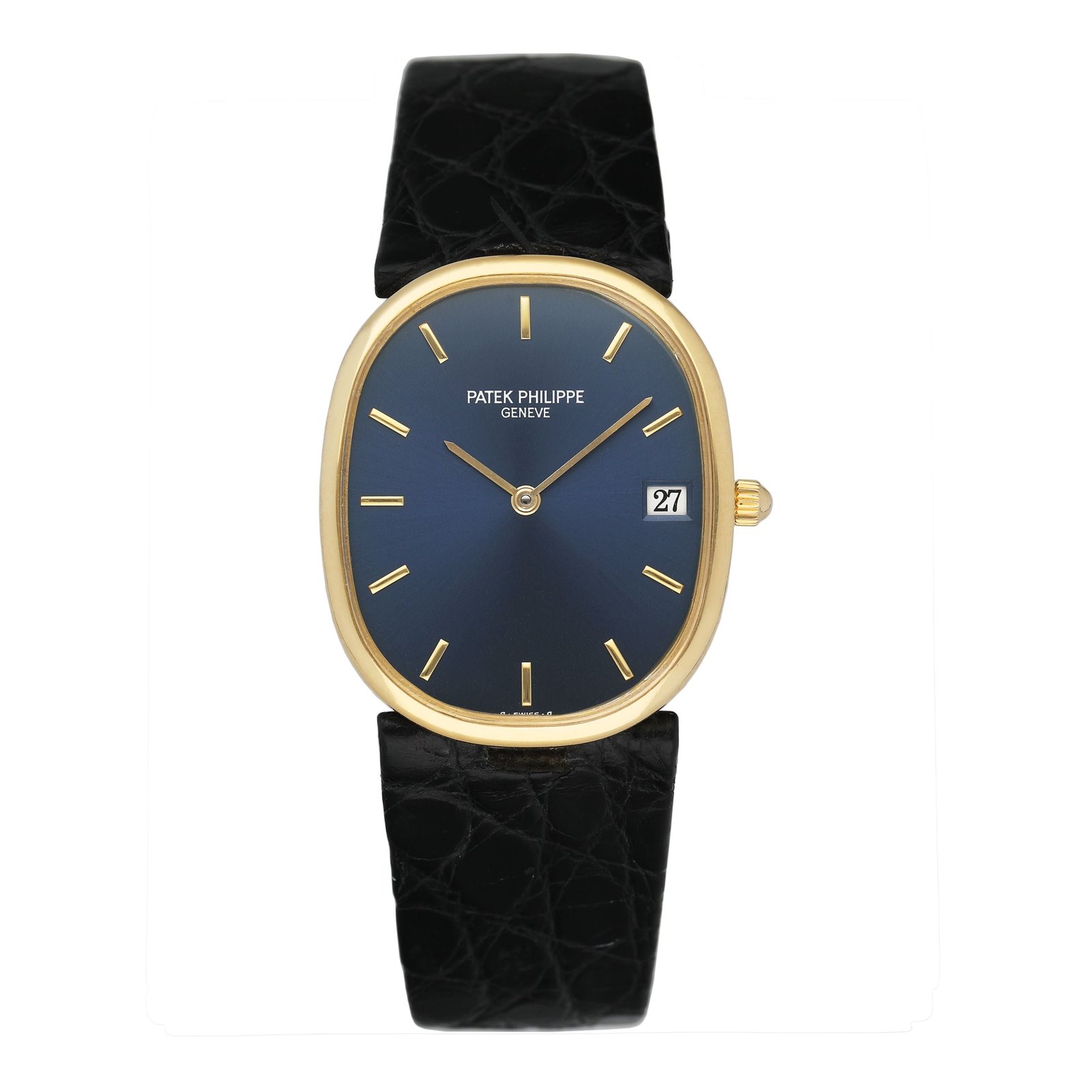 Patek Philippe Ellipse 3788J mostrador azul Relógio