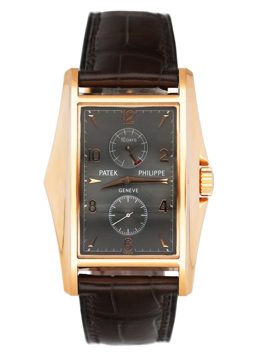 Patek Philippe Gondolo 10-Day 5100R mostrador cinza Relógio Masculino