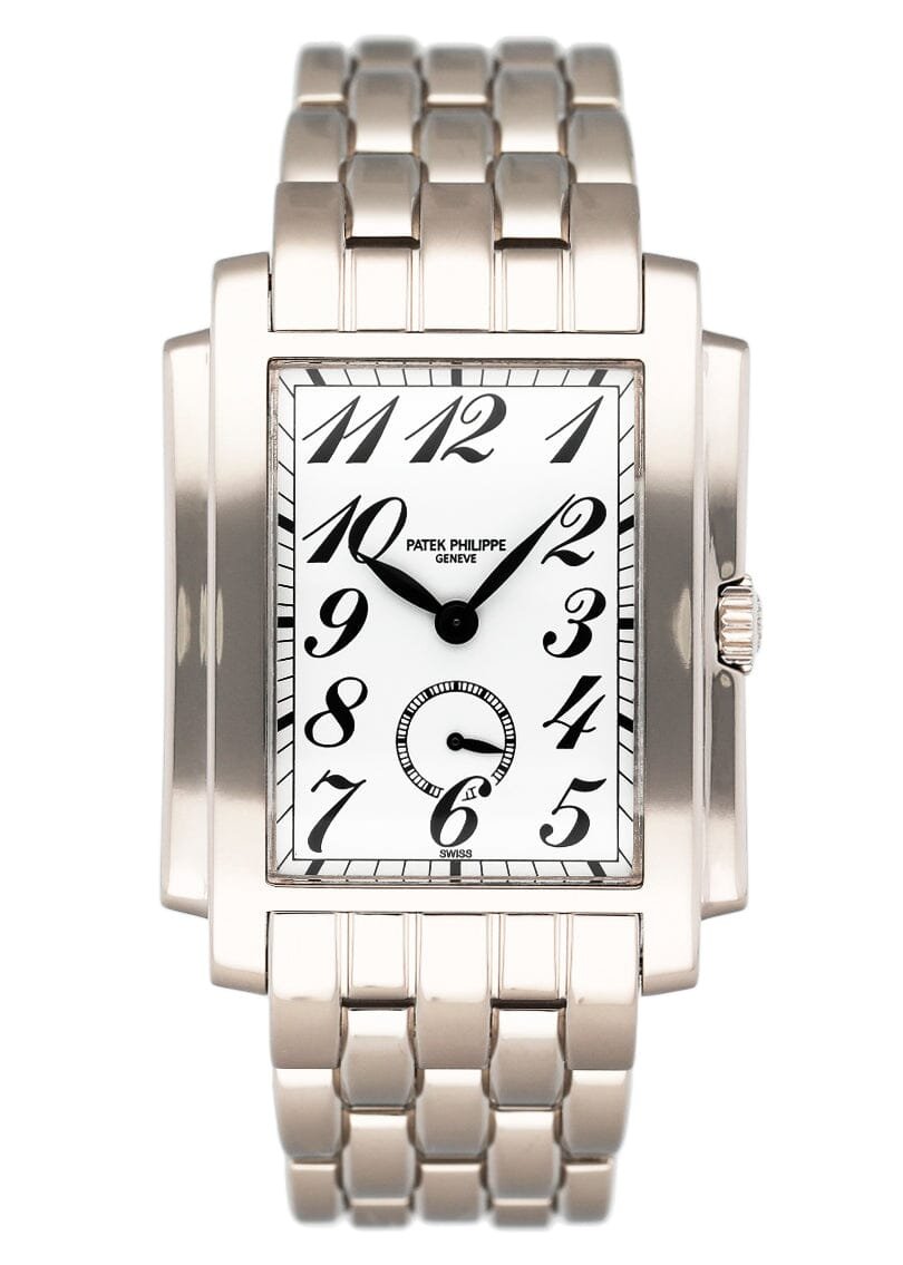 Patek Philippe Gondolo 5024/1G 18k ouro branco Relógio Masculino Caixa e Documentos
