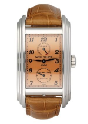 Patek Philippe Gondolo 5101P 10-Day Tourbillon Salmon Dial Relógio Masculino With Archives