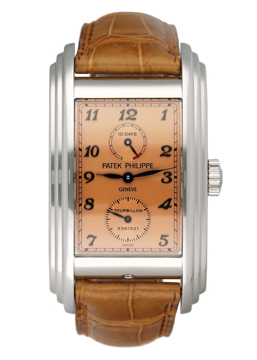 Patek Philippe Gondolo 5101P 10-Day Tourbillon Salmon Dial Relógio Masculino With Archives