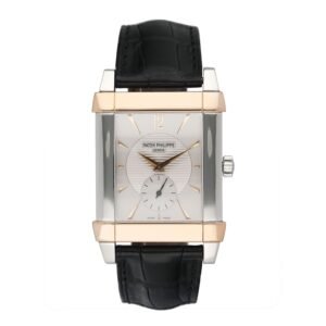 Patek Philippe Gondolo 5111PR mostrador prata Platinum ouro rosa Relógio Masculino