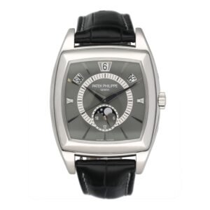 Patek Philippe Gondolo Calendario 5135P mostrador cinza Relógio Masculino