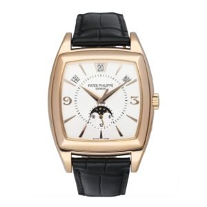 Patek Philippe Gondolo Calendario 5135R mostrador prata Relógio Masculino