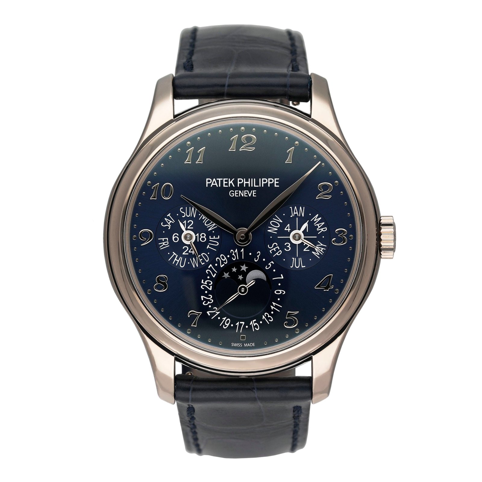 Patek Philippe Grand Complications 5327G mostrador azul Relógio Masculino Caixa e Documentos