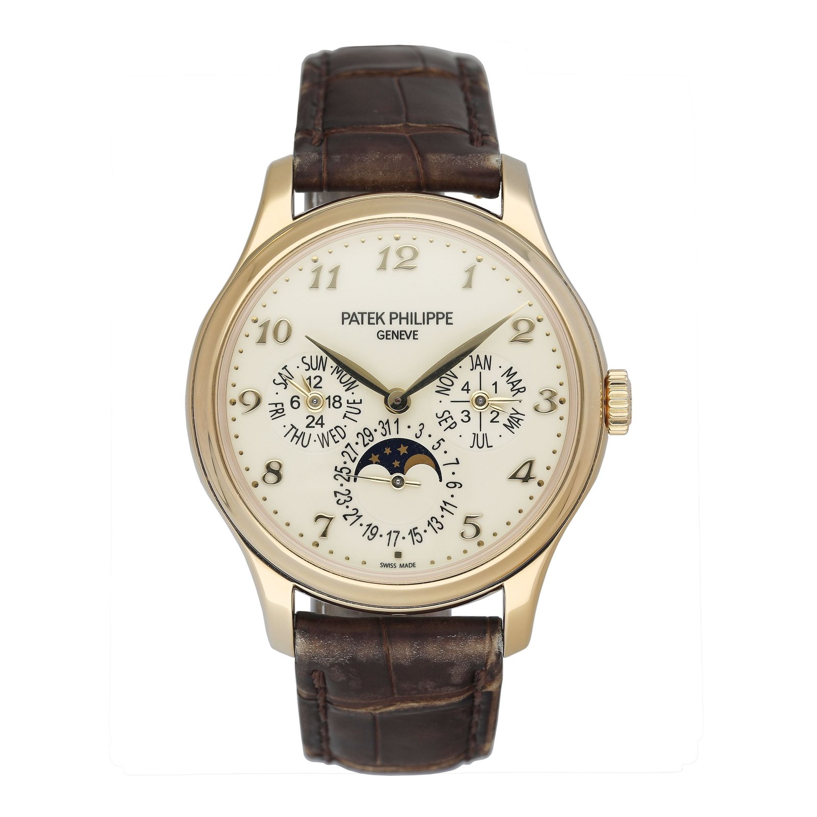 Patek Philippe Grand Complications 5327J Ivory Dial Relógio Masculino Caixa e Documentos