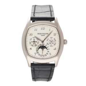 Patek Philippe Grand Complications 5940G mostrador prata Relógio Masculino Caixa e Documentos