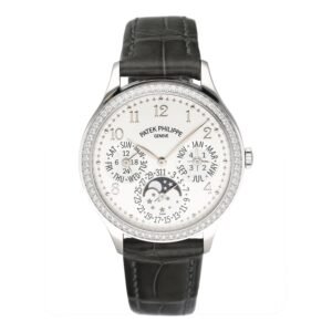 Patek Philippe Grand Complications 7140G-001 mostrador prata Relógio Feminino Caixa e Documentos