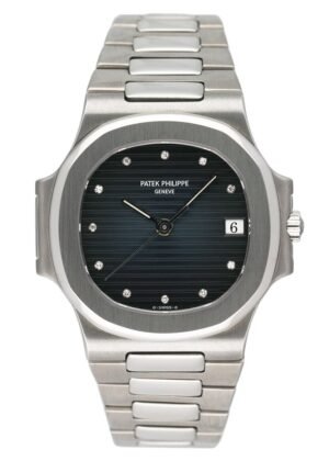 Patek Philippe Nautilus 3800/1A Diamond mostrador azul Relógio Masculino With Archives