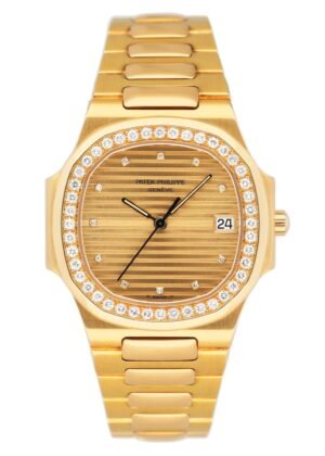 Patek Philippe Nautilus 3900/3 Gilt Dial 18k ouro amarelo Relógio Masculino With Archives
