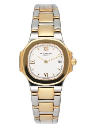 Patek Philippe Nautilus 4700 mostrador branco Relógio Feminino Caixa e Documentos