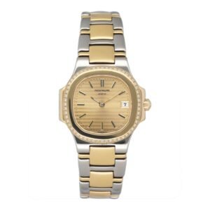 Patek Philippe Nautilus 4700/52JA Diamond mostrador champagne Relógio Feminino