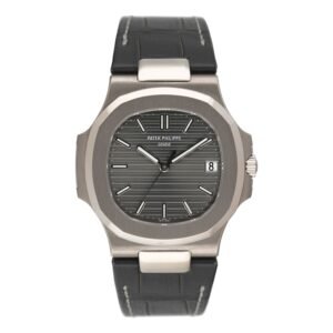 Patek Philippe Nautilus 5711G-001 mostrador cinza Relógio Masculino Caixa e Documentos