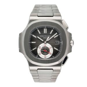 Patek Philippe Nautilus 5980/1A-014 mostrador preto Relógio Masculino Caixa e Documentos